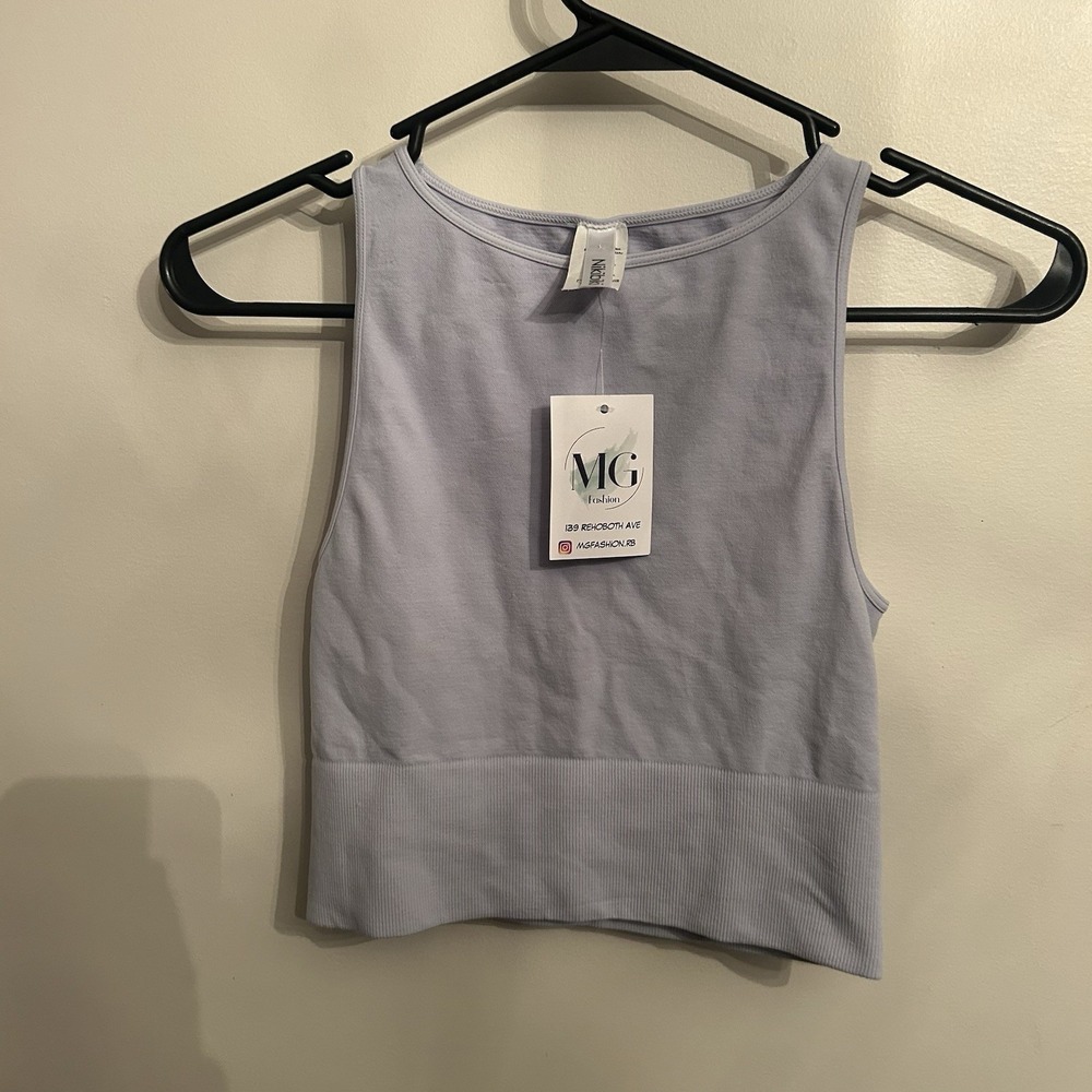 Nikibiki High-Neck Basic Tank One Size Ice Blue NWT Summer Cute Style
